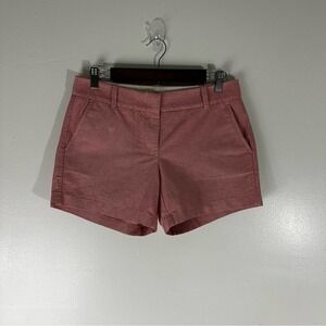 J Crew Pink White Broken-in Chino Shorts Size 4